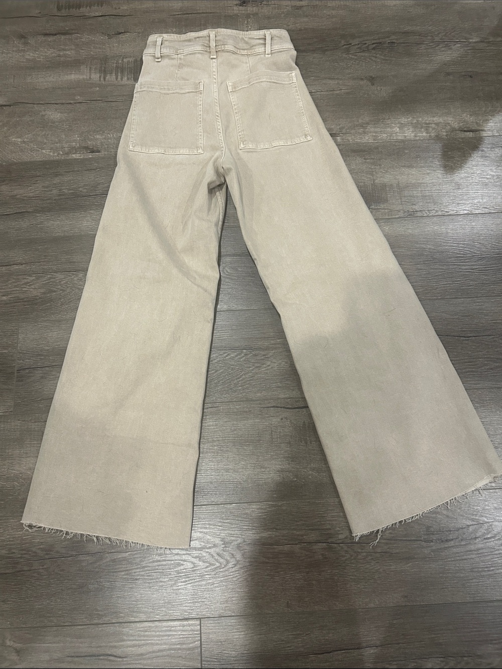 Zara Beige Wide-Leg High-Rise Jeans - Picture 4 of 5